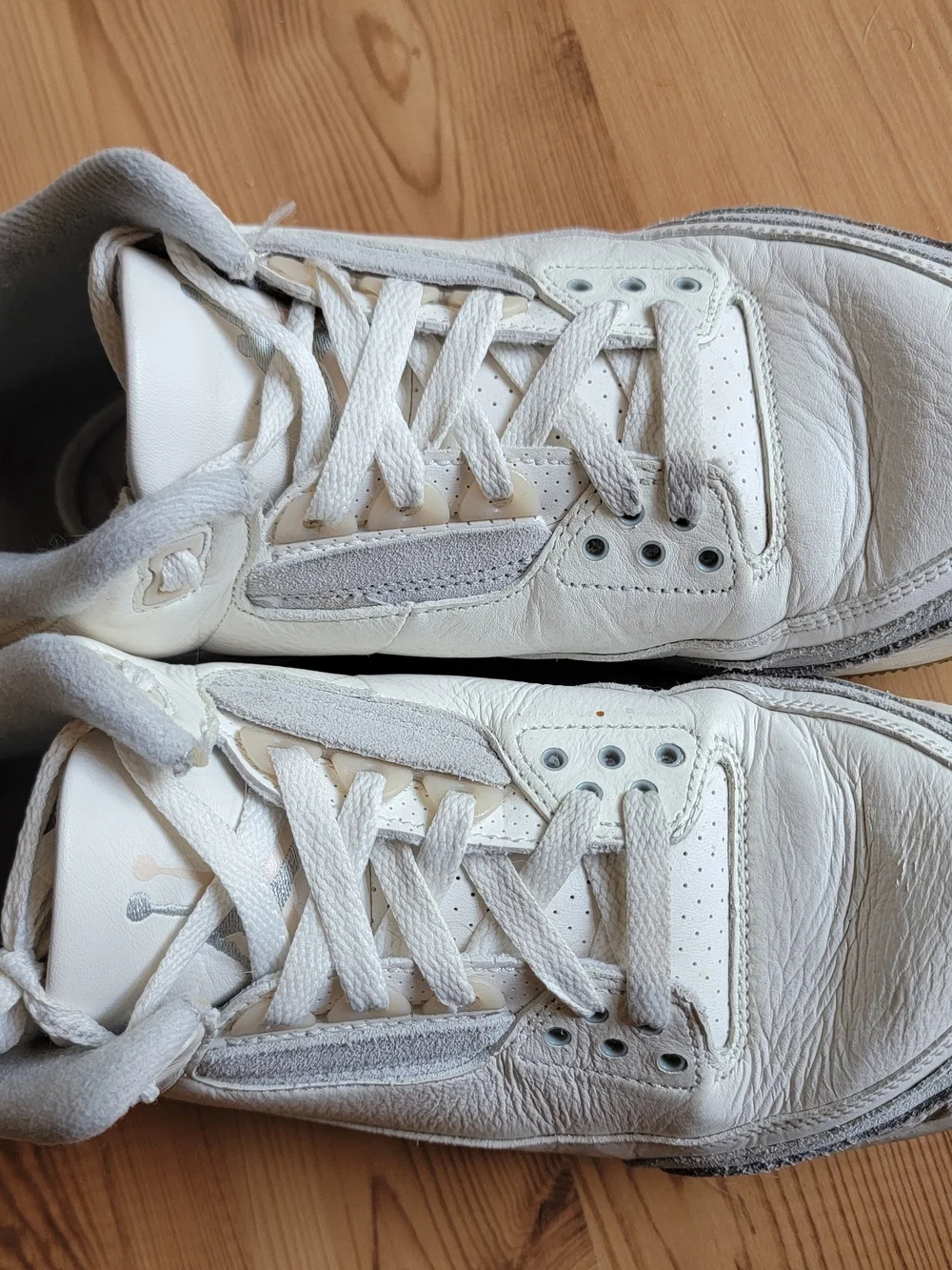 Jordan White and Light Gray Low-Top Sneakers
